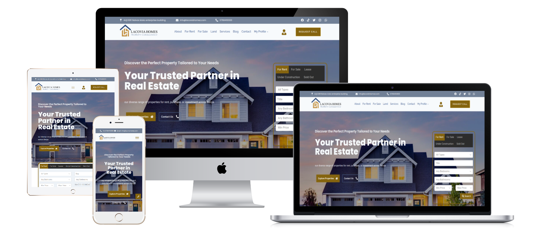 lacovia-homes-website-design-project